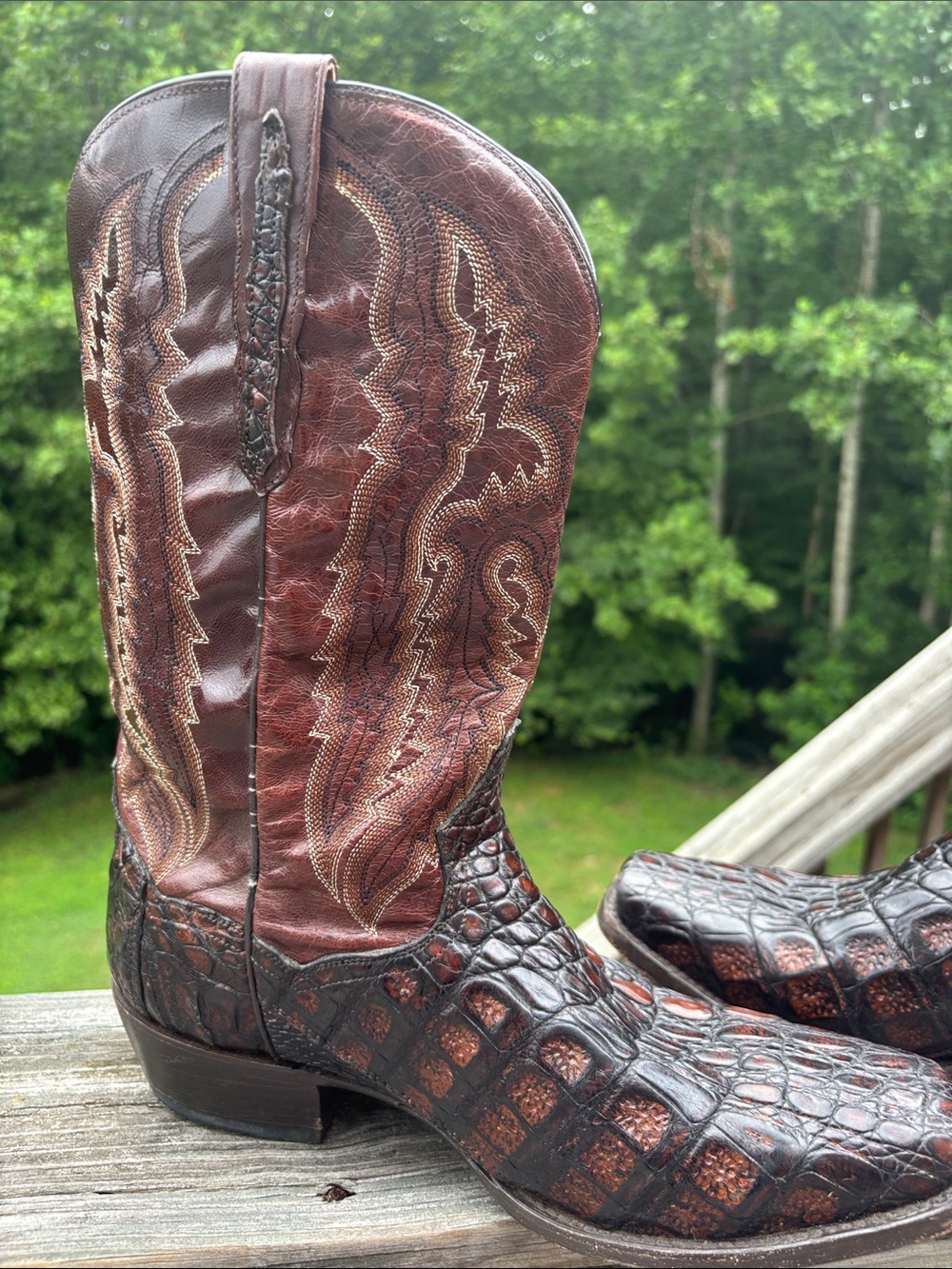 Dan Post Exotic Caiman boots bayou size 10.5 Cowboy western - Picture 17 of 17